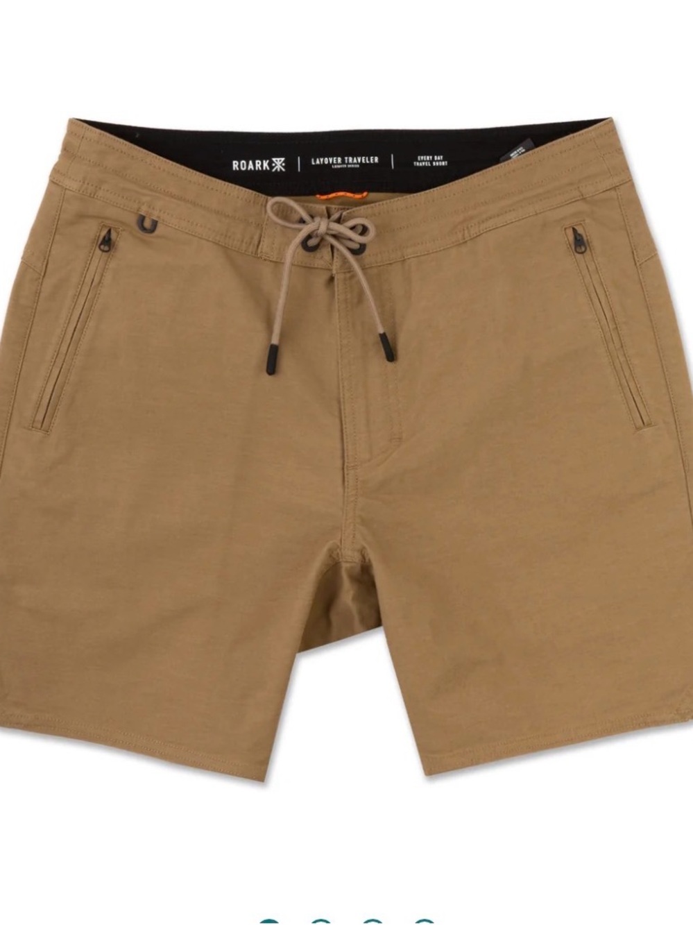 Roark Men's Layover traveler Tan Drawstring Utility Shorts